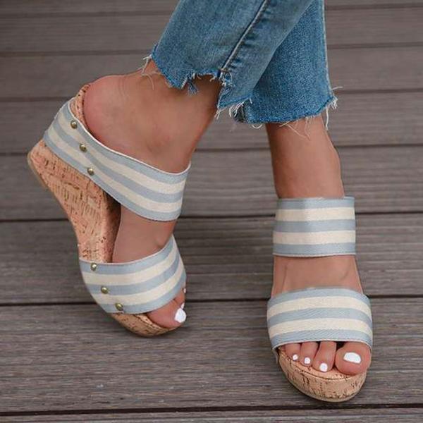 Waterproofing Thick Bottom Exposed Toe Wedges Sandals