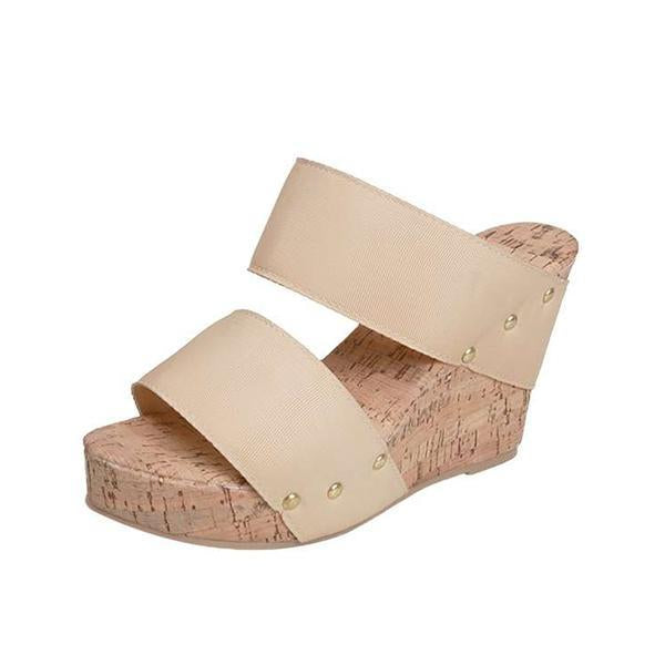 Waterproofing Thick Bottom Exposed Toe Wedges Sandals