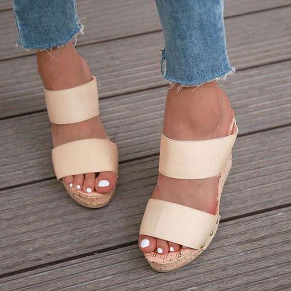 Waterproofing Thick Bottom Exposed Toe Wedges Sandals