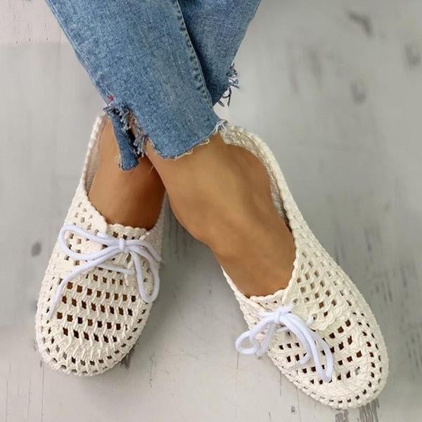 Fashion Hole Lace Soft Bottom Non-slip Slippers