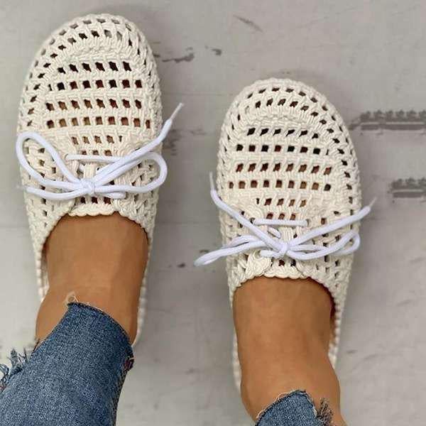 Fashion Hole Lace Soft Bottom Non-slip Slippers