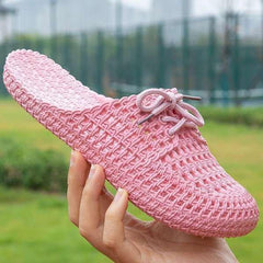 Fashion Hole Lace Soft Bottom Non-slip Slippers