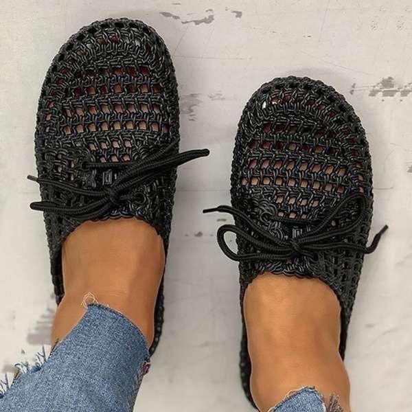 Fashion Hole Lace Soft Bottom Non-slip Slippers