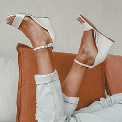 Women Wedding White Wedge Sandals