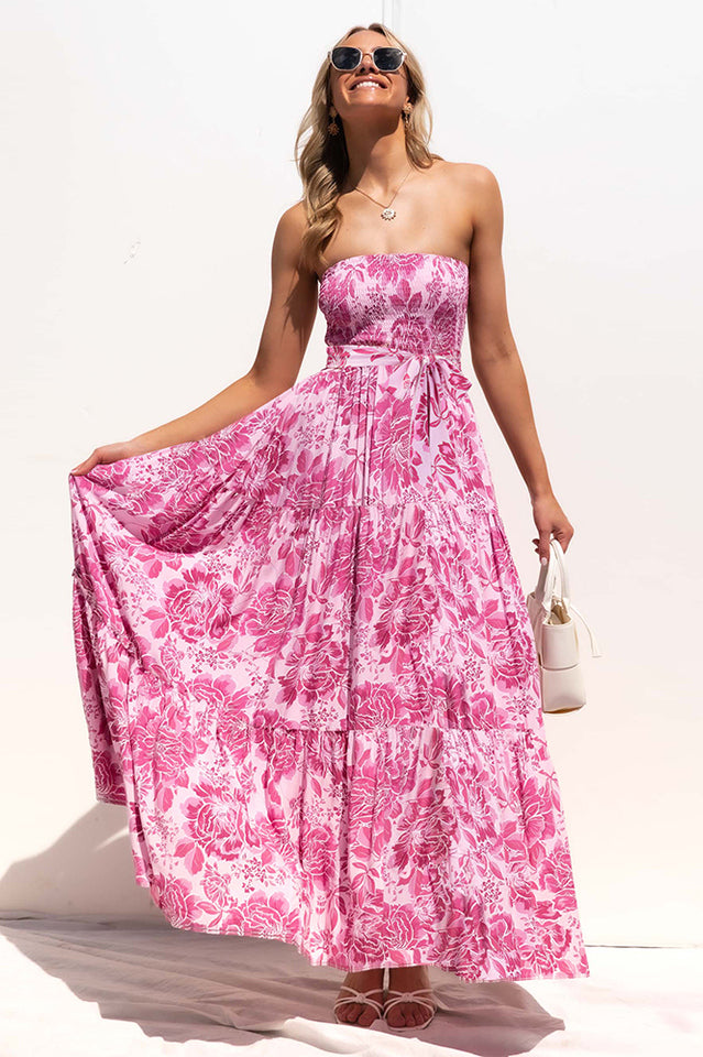 Bohemian Sleeveless Floral Dress