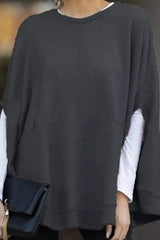 Sale Casual Round Collar Cloak Top