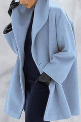 Fashion Lapel Pure Colour Overcoat