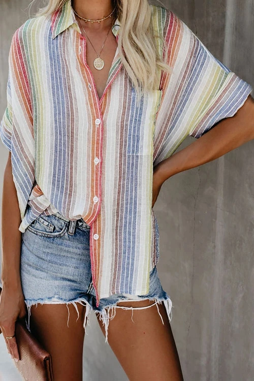 Colorful Hot Striped Shirt