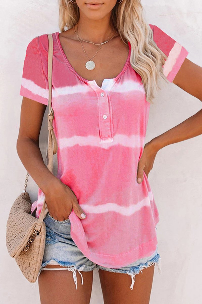 Tie Dye Print Short Sleeve T-Shirt