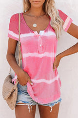 Tie Dye Print Short Sleeve T-Shirt