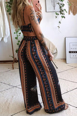 Butterfly Tube Wide Leg Two Piece Sets