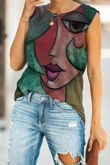 Character Print Sleeveless Camisole