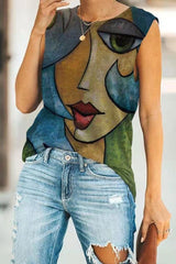 Character Print Sleeveless Camisole