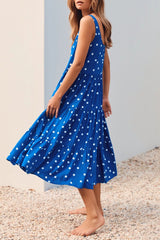 Bohemian Polka Dot Sleeveless Dress