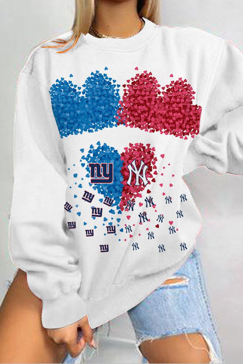 Round Neck Printed Casual Sweatshirt