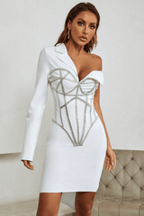 Sasha One Shoulder White Bandage Dress