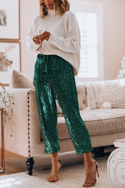 Sequin Jogging Party Pants