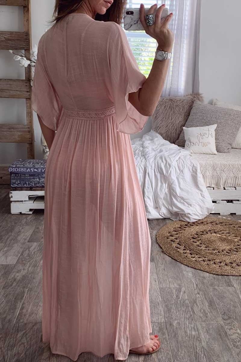 Casual See-Through Cardigan Dress