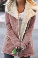 Casual Winter Solid Color Warm Jacket