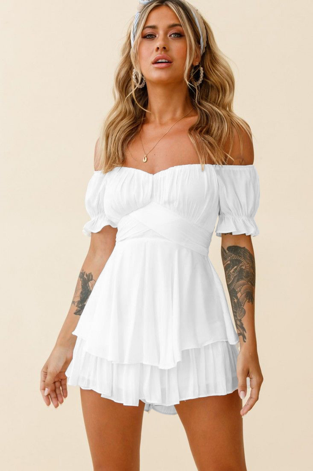 Boho Off Shoulder Romper