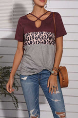 Wine Red Leopard T-shirt