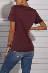 Wine Red Leopard T-shirt