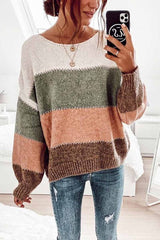 Fashion Loose Striped Knitted Sweater