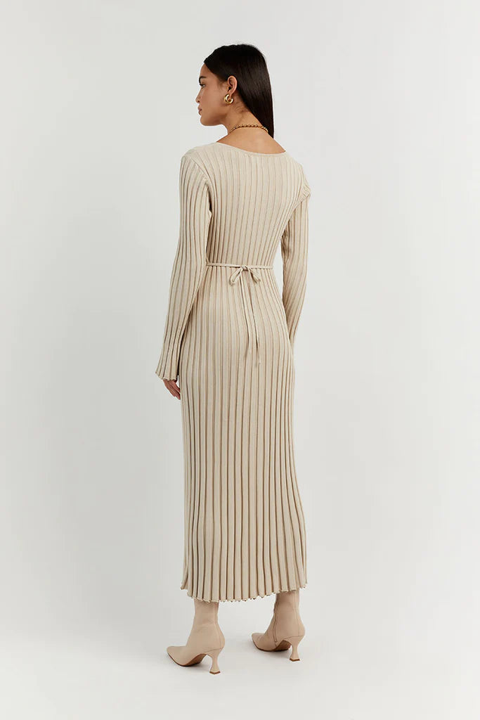 Sleeved Knit Midi Dress