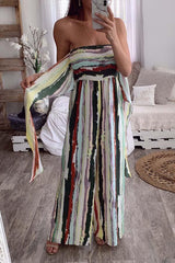 Tie Dye Wide Leg Tube Jumpsuit