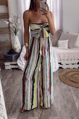 Tie Dye Wide Leg Tube Jumpsuit