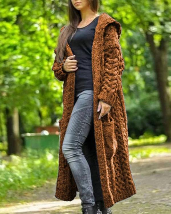 Women Fall & Winter Knitted Casual Outerwear