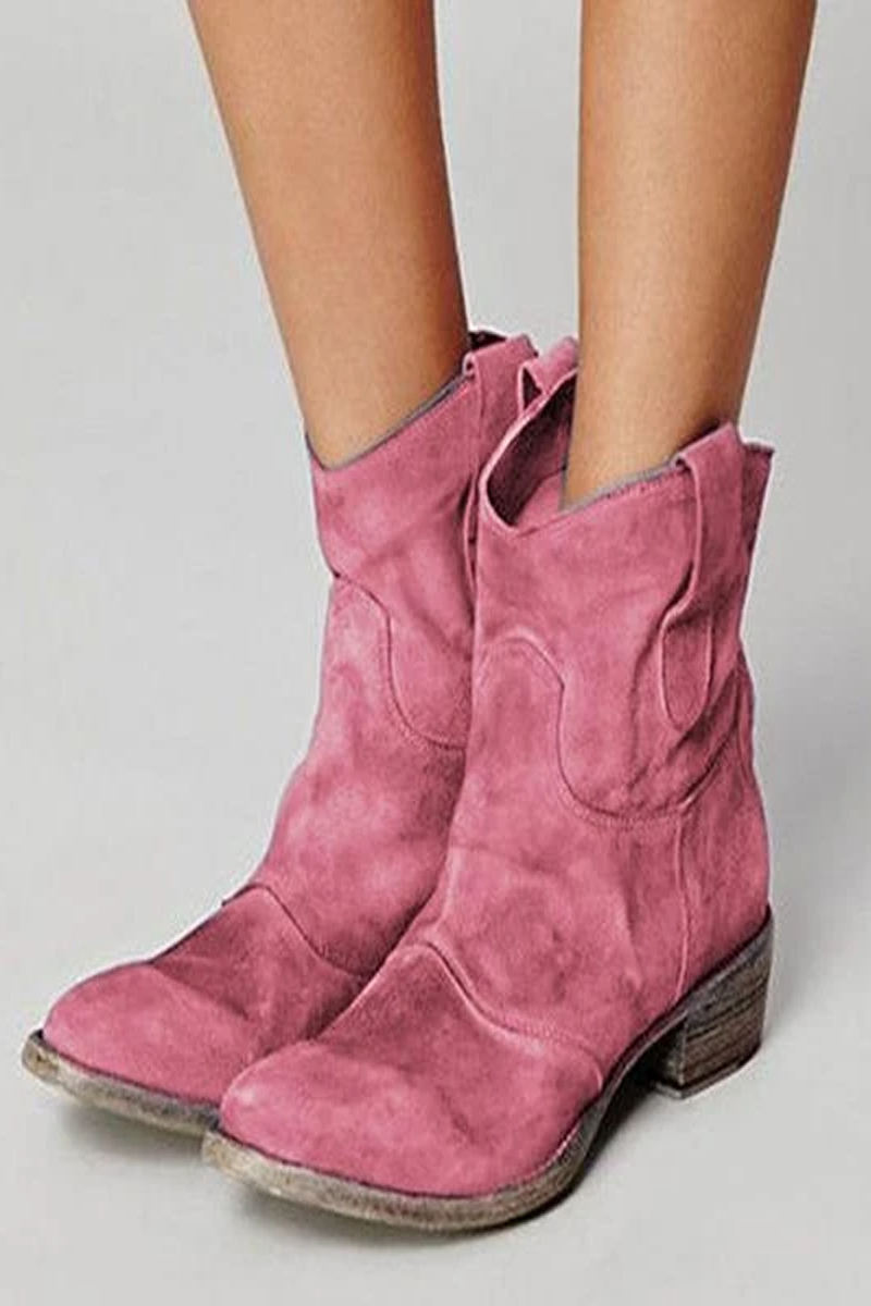 Wild Flat Heel Short Boots