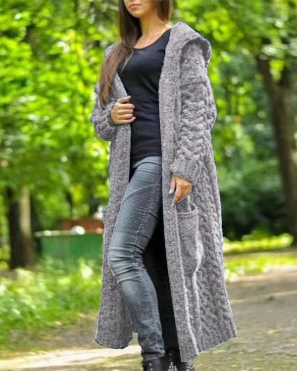 Women Fall & Winter Knitted Casual Outerwear