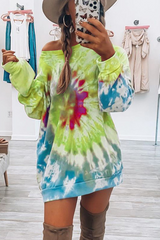 Tie Dye Round Neck Dress