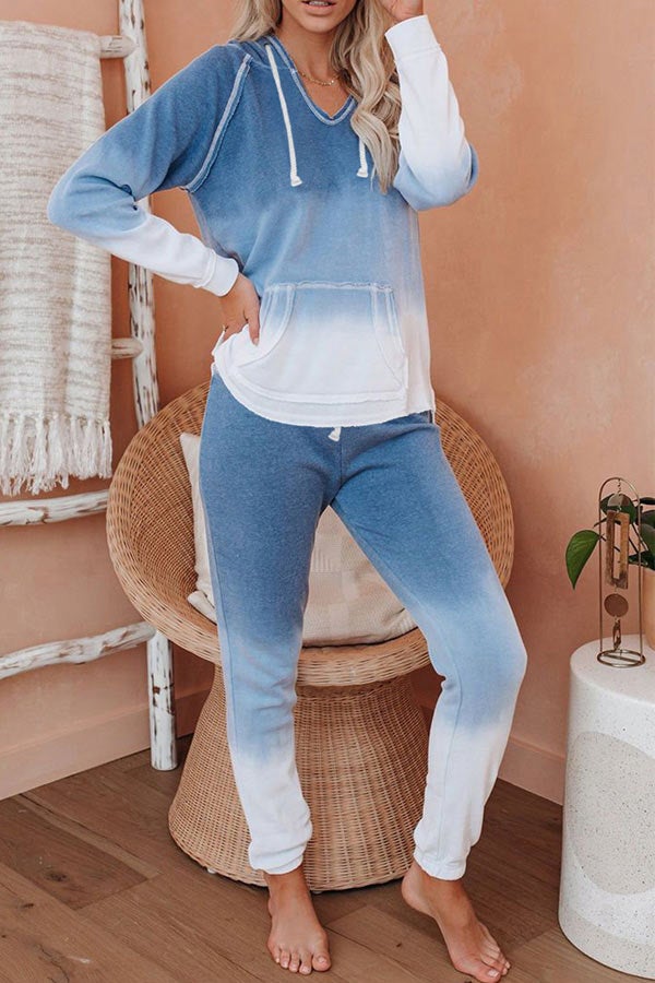 Casual Long Sleeve Trousers Home Set