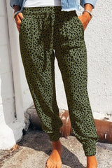 Casual Regular Print Loose Trousers