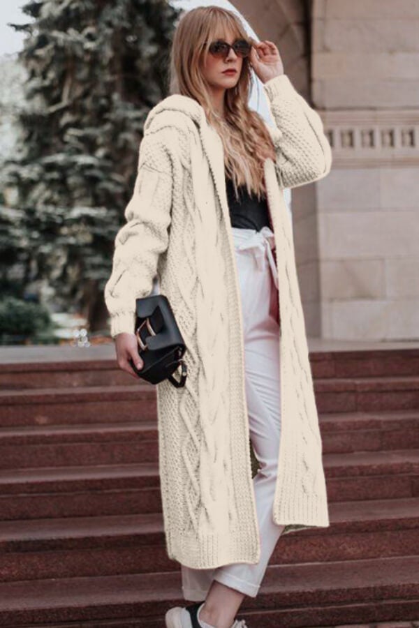 Casual Twist Knitting Cardigan