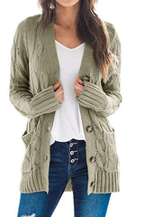 Casual V-Neck Single Breasted Coat