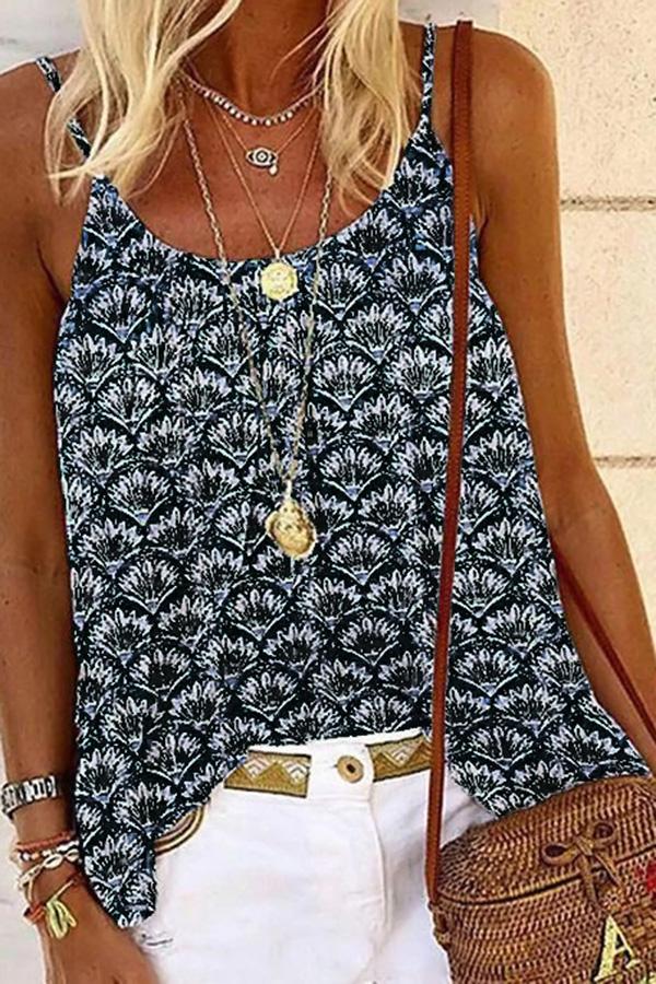 Bohemian Print Strappy Camisole