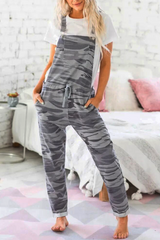 Camouflage Print Overall Jumpsuit