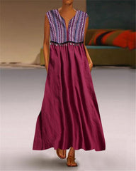 Printed Irregular V Neck Casual Shift Bench Vocation Dresses