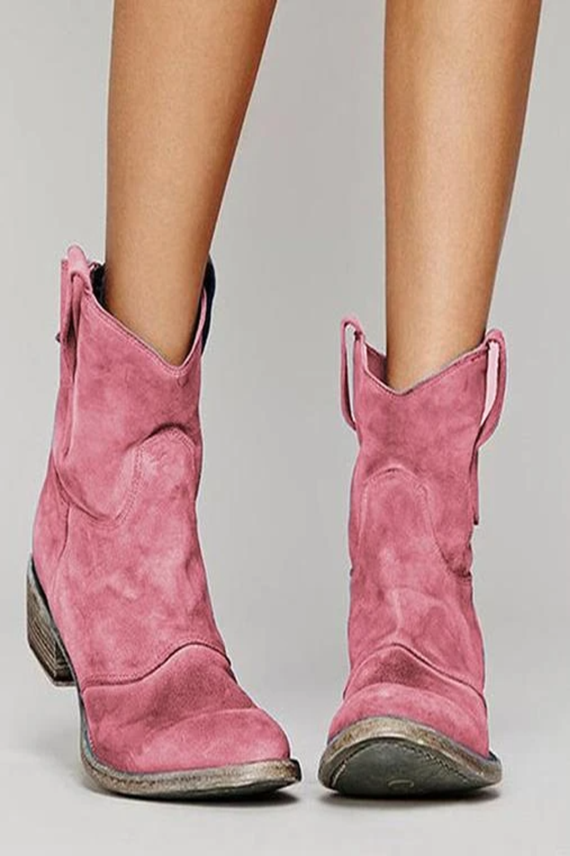 Wild Flat Heel Short Boots