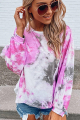 Tie Dye Long Sleeve Casual Sweatshirt