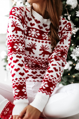 Christmas Elk Long Sleeve Knitted Sweater