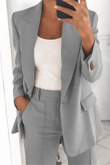 Fashion Elegant Solid Color Blazer