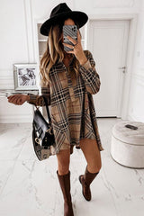 Fashion Loose Lapel Shirt Dress