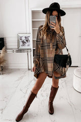 Fashion Loose Lapel Shirt Dress