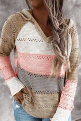 Fashion Loose Striped Plus Size Sweater