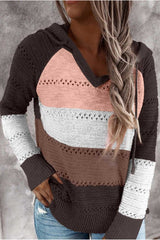Fashion Patchwork Knitting Hoodie