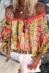 Fashion Regular Print Chiffon Blouse